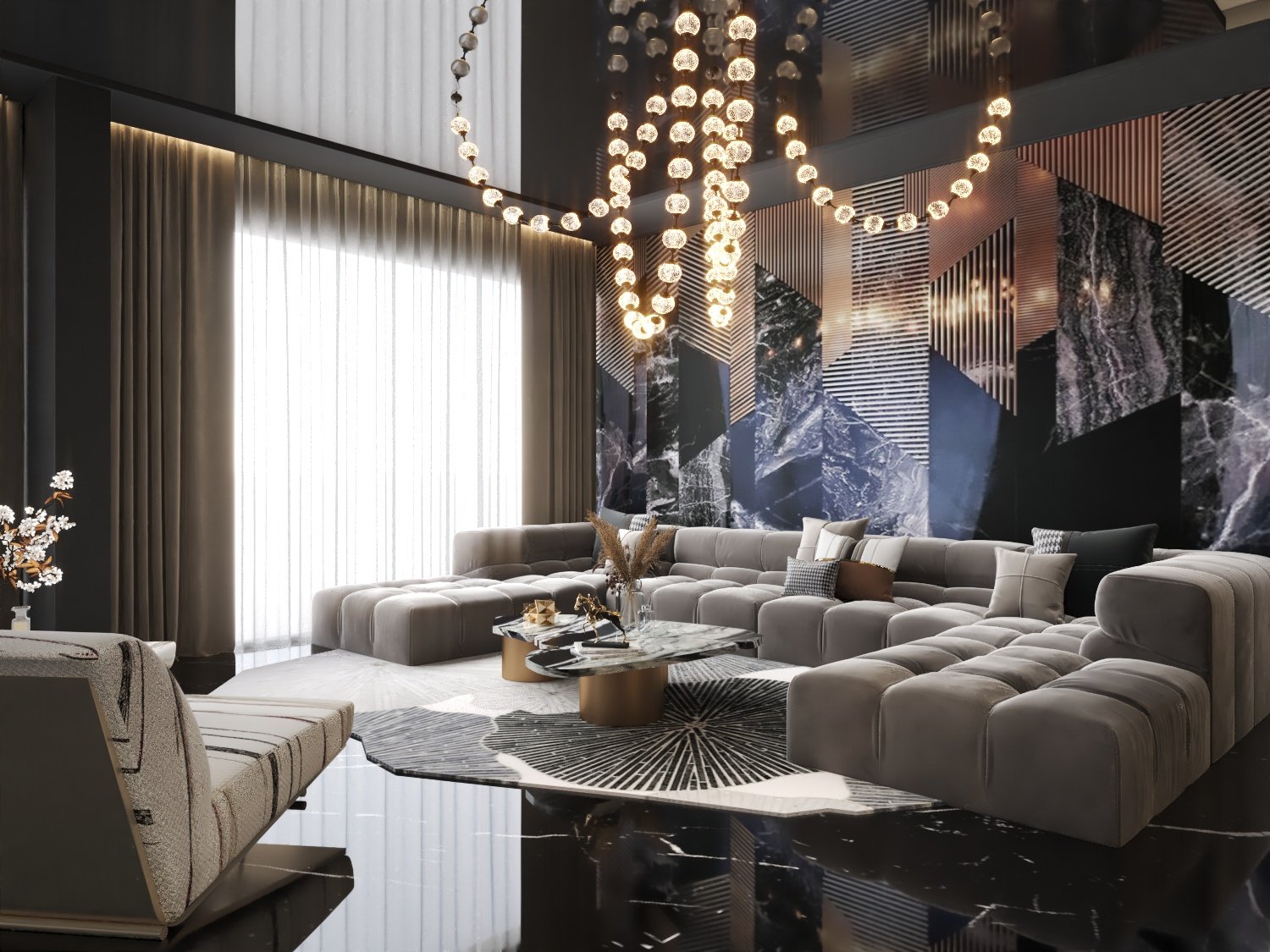 Luxury interior living room