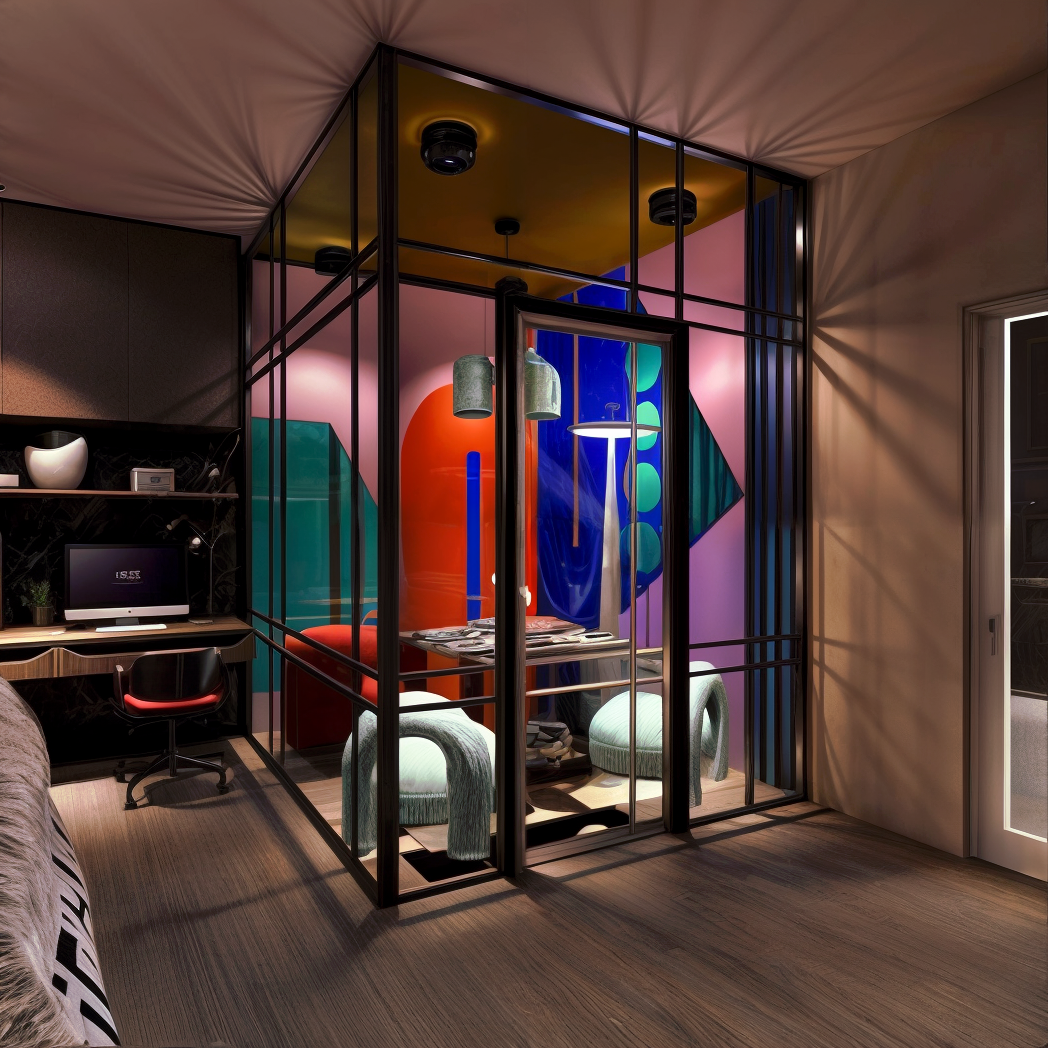 Elegant class with stone facade in daylight surrounded by greenery